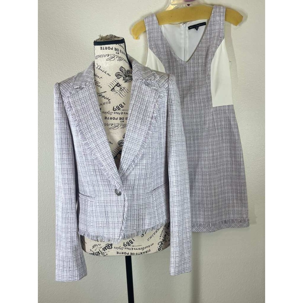 White House Black Market Tweed Dress 6 Jacket Set 4 Formal workwear office 2pc